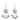 Fancy Dangle WhiteSox Earring